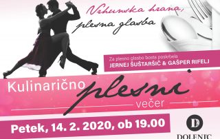 Plesno kulinarični večer v hotelu Dolenj'c